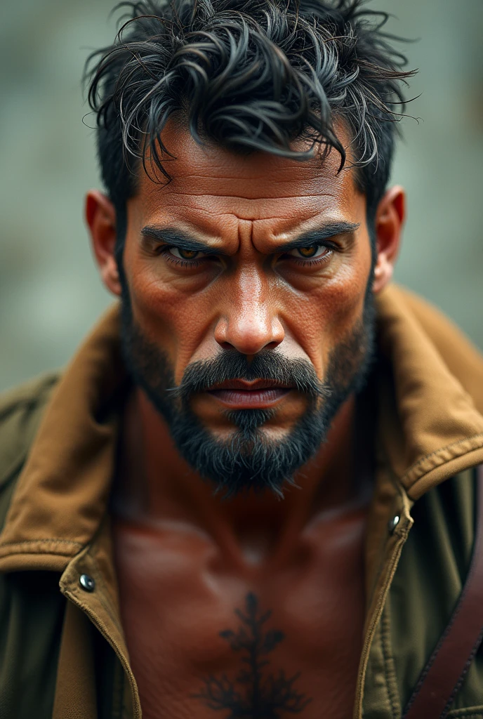 Art cannibal man handsome photo beard