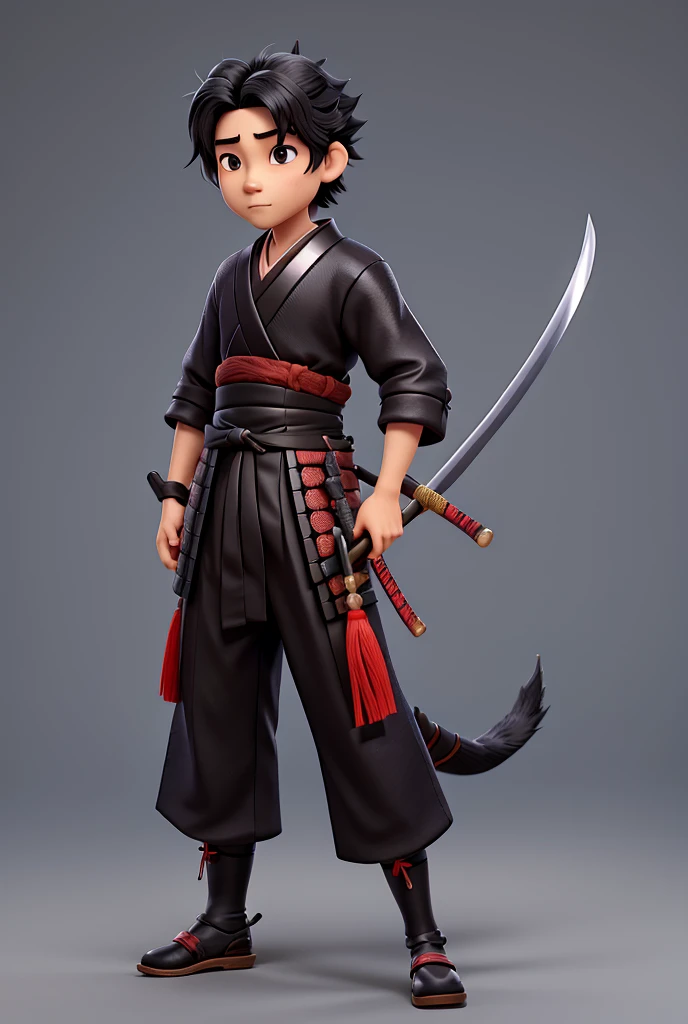 a chinese boy,chinese_clothes,chinese_zodiac,gradient,gradient _ background,solo,grey_background,lips,long_sleeves,black kongfu Suit,looking_at_viewer,short_hair,black_hair,(full_shot:1.2),<lora:Lego_World:1>,<lora:more_details:1>,