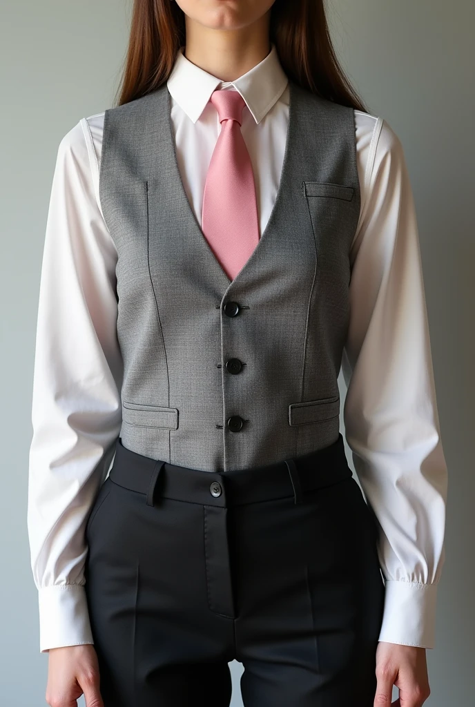 Make me a sketch of a hairstyle, for Carmen, a work of modern ballet and contemporary dance. I want an image showing a black vest for an evening dress suit., For a man. sleeveless