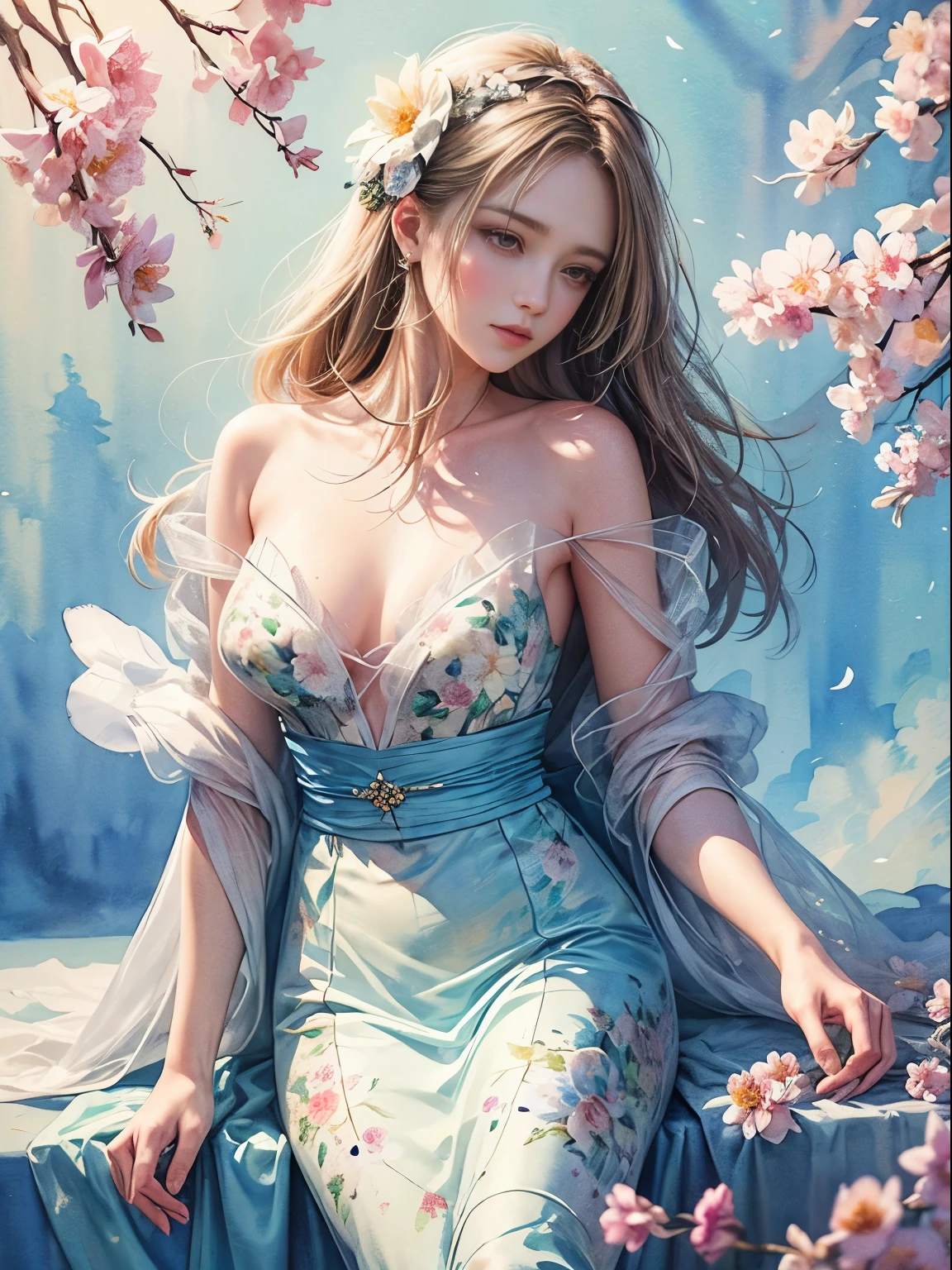 (masterpiece,Best quality:1.2),1girl,solo,(whole body:1.3),She is slender,Light as a swallow,Even wearing simple clothes can't hide her elegance,她的曲线起伏如masterpiece大自然的雕琢,The perfect combination of plumpness and slenderness,Amazing her beauty