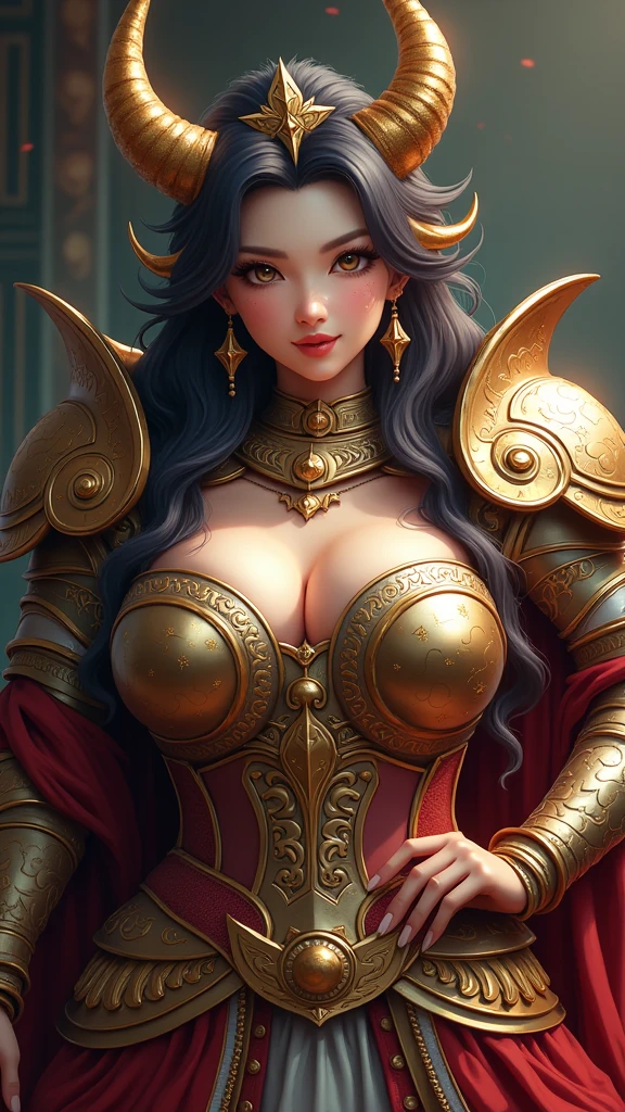 (high resolution,overwhelmingly pixel-perfect,luxurious illustration), (Ultra Quality, Masterpiece, Ethereal:1.4), nagatiti, (Gigantic Breasts:1.6), (hanging breasts: 1.5), (breasts squeeze: 1.3), (bimbo 1.4), (disproportional tits: 1.4), (Realism:1.2), (Realisitc:1.2), (Absurdres:1.4), 8K, Ultra-Detailed, Detailed Beautiful Mature Face,(Solo:1.4), 1Girl, (Facing Viewer:1.2), intricate body details, (Milf: 1.4), (Curvy:1.3), woman in a corset and gold outfit posing for a picture, a character portrait inspired by Mark Brooks, Artstation contest winner, fantasy art, a steampunk beautiful goddess, zenescope, like lady mechanika, alluring mesmer woman, golden corset, fantasy woman, portrait of lady mechanika, yennefer of vengerberg