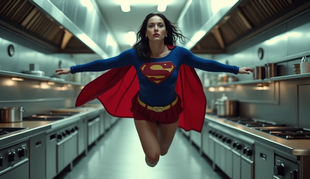 Foto RAW, jenna coleman como Supergirl,half body camera shot, Amarada by Alien with wet tentacolli and thick white semi transparent liquid,on the liquid face coming out of your mouth,(pele altamente detalhada: 1.2), 8k UHD, DSLR, soft-lighting, alta qualidade, grain of film, Fujifilm XT3