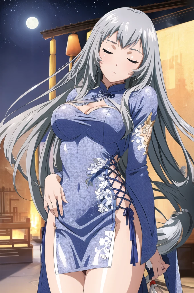 1girl,(solo:1.2),lewd smile,happy,cute,thin,sexually suggestive,heavy makeup,implied prostitution,kamisato ayaka,fishnet pantyhose,stomach tattoo,red nails,dress,night,nipple rings,evil,kyoto,lips,sex,<lora:ayaka_r18_mix:1>,