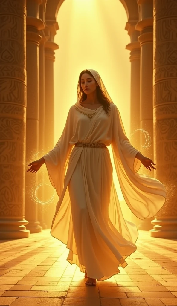 Imagine uma cena celestial, where a vast and dazzling kingdom of heaven stretches as far as the eye can see. No centro deste reino, There is a majestic and luminous gate, adornado com pedras preciosas e radiando uma luz suave e acolhedora. Ahead of you, there is a multitude of humble and serene souls, The 'poor in spirit'. They are dressed in white and transparent robes, symbolizing the purity of their hearts. As they approach the gate, A sense of peace and joy floods their faces. Waiting for you, Heaven itself opens, revealing a dazzling vision of beauty and serenity. It is an image that conveys the promise that the humble will inherit the celestial kingdom."