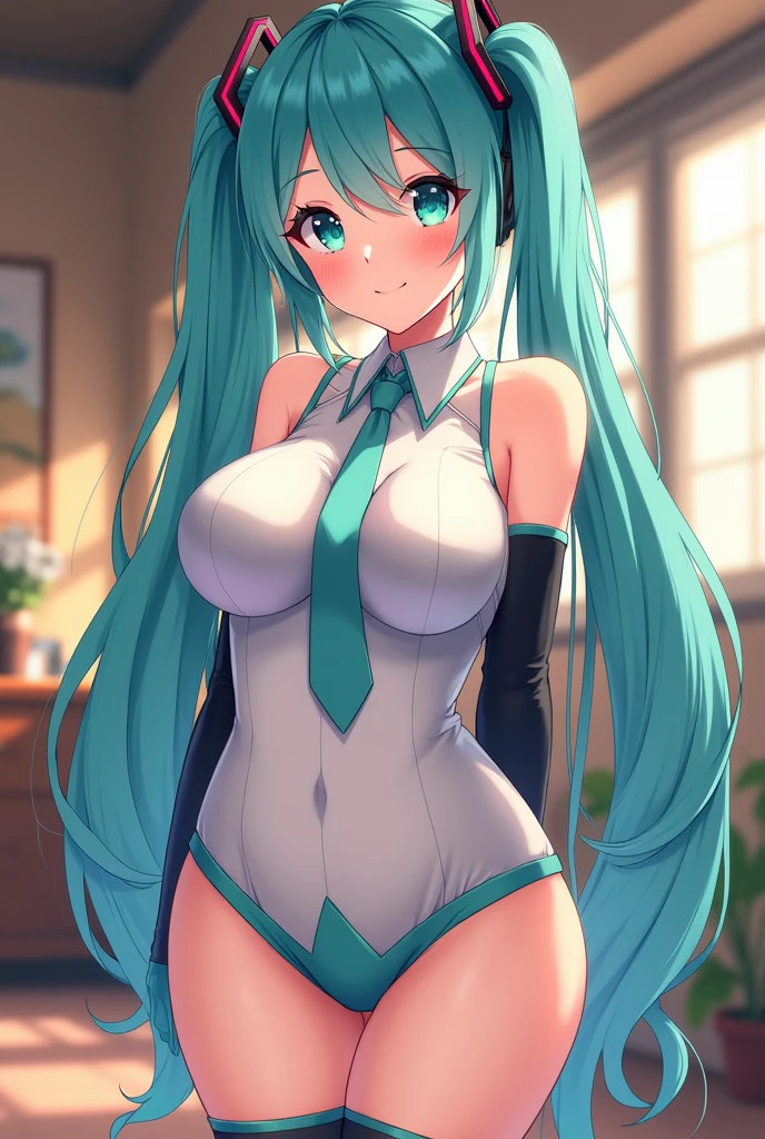 masterpiece, best quality, big buttocks, round buttocks, bubbly ass, large breast, Triple D cup breast, aqua hair, freckles,solo,aqua eyes, bushy crotch, blush, stretching, twintails, long hair, hair between eyes, translucent t shirt, thong with ribbon ,bending over, bedroom, night time, laying on back, extremely detailed 8K, ultra quality, cinematic lighting, ambient occlusion, 4k, 8k, 16k, facing viewer,baby oil, extremely detailed anime, detailed faces, perfect composition, wide shot, atmospheric lighting, very sexy,