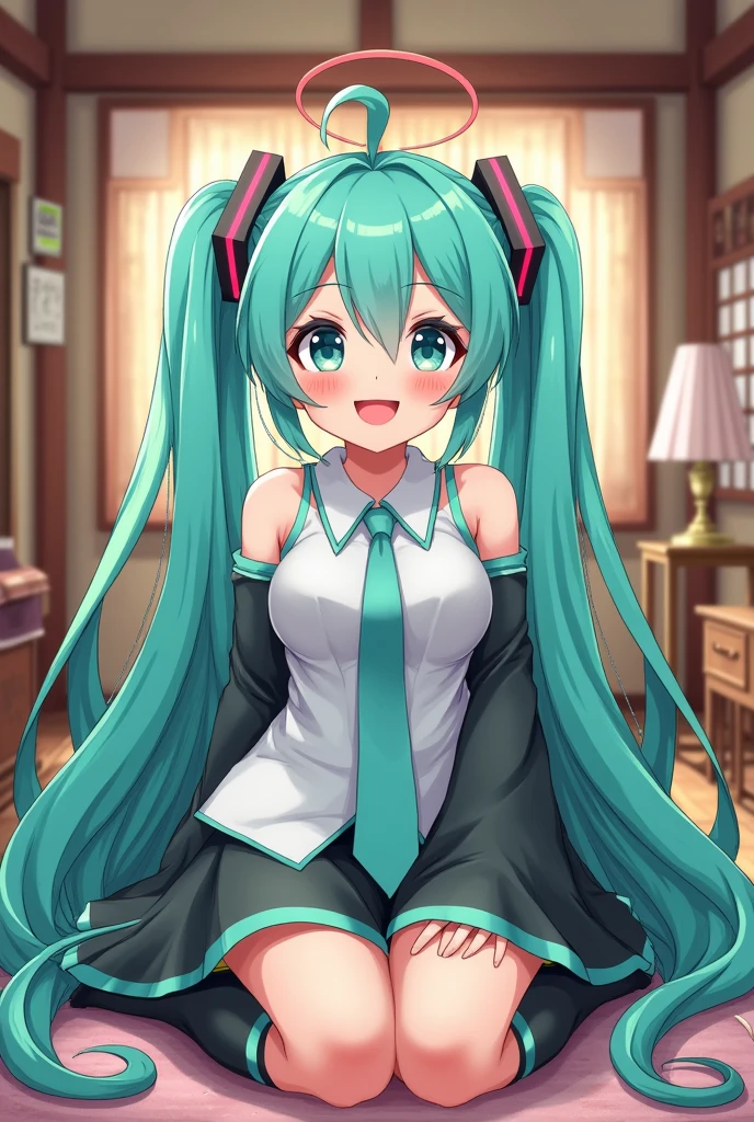 Young Hatsune Miku、Sailor suit、skirt、Low - Angle、Spread your legs、Pussy、Dripping a lot of thick white love juice、Big Breasts、blush、Close your eyes and scream、Touching pussy、Sweat、masturbation behavior、Masturbation、See-through underwear