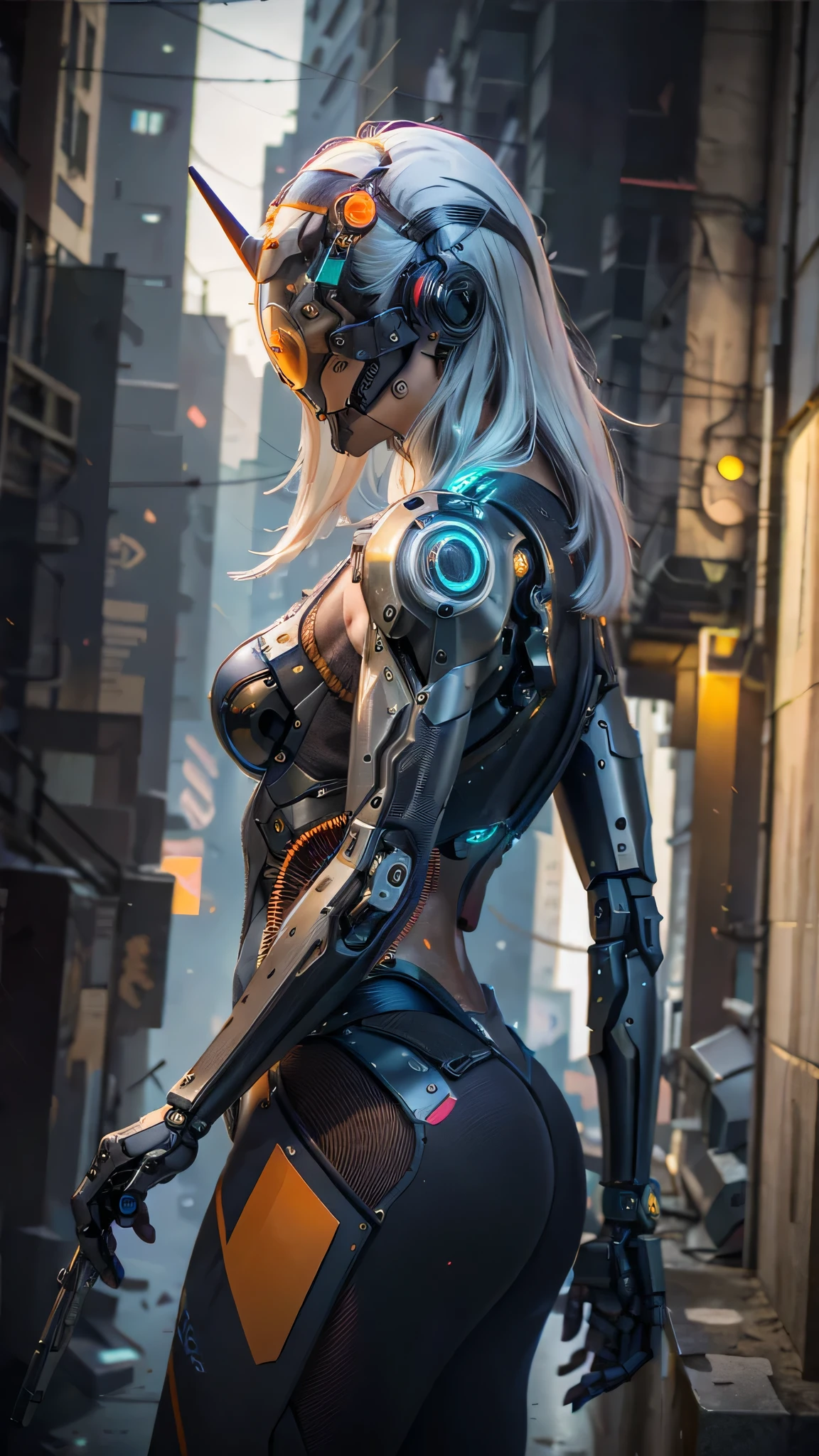 There is a woman with large, wetly marked breasts in a futuristic outfit posing for a photo, Cyborg girl, Cute Cyborg Girl, Cyberpunk anime female, Cyberpunk anime girl mech, Cyberpunk girl, sci-fi female, Wojtek FUS, Beautiful Cyberpunk girl, WLOP. Scifi, cyberpunk 2 0 and. o Girl model, girl in mecha cyber armor, seductive cyberpunk dark fantasy, Cyberpunk anime girl.