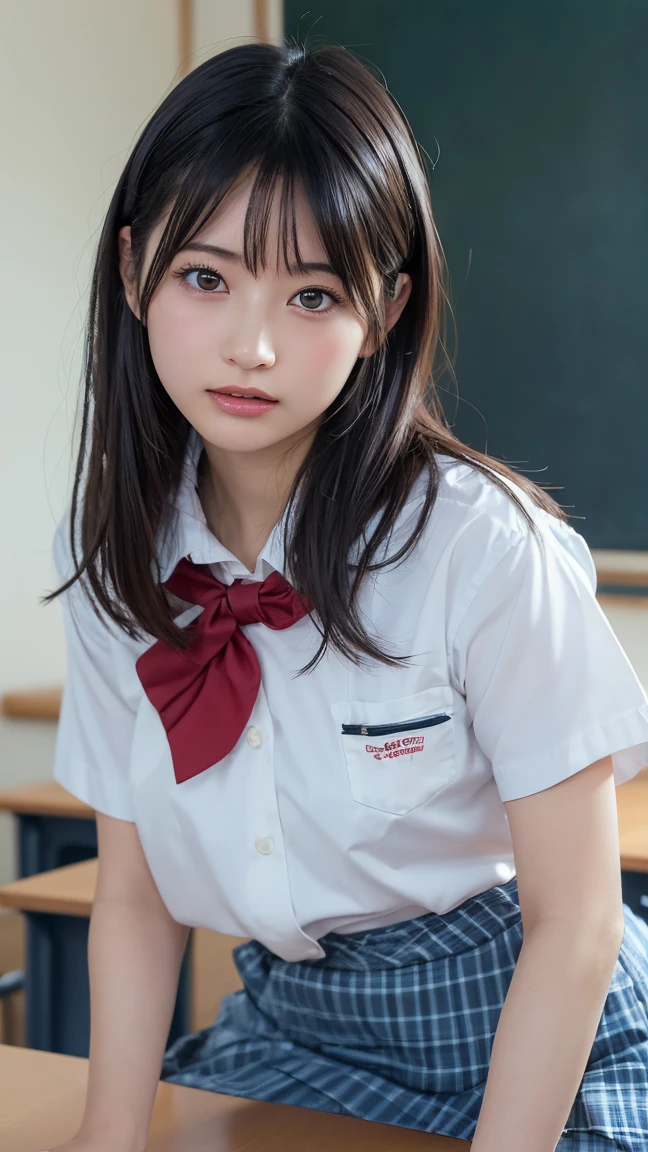 Tabletop, highest quality, Japanese Girls,One Girl, 8k, RAW Photos, highest quality, Tabletop, Debtdebt:1.2, Highly detailed RAW color photos, Professional photos, (Realistic, Realistic:1.37), (Highly detailed skins:1.2), Ultra-high resolution, (Lenz 50mm), (debt/1.2),Exquisitely drawn eyes,Gazing at the audience,
One Girlと別れる (Many elderly people:1.4), Beautiful Face, cute,(smile:1.05),(20-year-old, Wide Hips,Straight hair, (short hair), iris, white and fine-grained skin,Small Mouth, high cheekbones (meaning), Sexy pose,(Leaning forward:1.3),(The to the debtW:1.1),White panties、Korean Idol、Nogizaka Idol、Carving an idol pose、Adult、、(Tabletop, highest quality:1.3), (Ultra-fine 8K CG:1.2), (Ultra-realistic:1.35), (Realistic:1.45), (Realistic:1.4), Cowboy Shot,
Beautiful Japanese Women, 22 years old, Supermodel, Japanese Idols, , (Sitting at a desk:1.1), (school uniform:1.4), (Skirt flip:1.6),
(School classroom background:1.1),