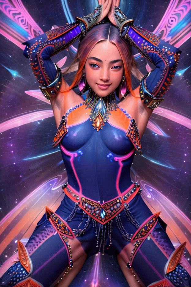 a breathtakingly beautiful alien princess, purple skin, gorgeous metallic outfit, 50s scifi bubble helmet, utility belt with blinking lights, approaching an earth woman on a beach at night, asking where the men are, photorealistic, hyper detailed, cinematic lighting, neon colors, glowing effects, masterpiece, 8k, ultra-detailed