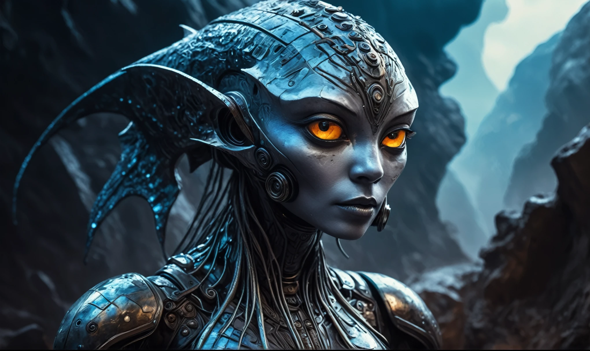 full body shot,beggar deep niobium paladium The Alien Entity,native italian babychild, wants eat,survival in criminal city of future, Technicolor,natural skin textures, hyper realism, hyper detailed,Extremely detailed,High contrast,Masterpiece,Realistic,Ultra Detailed, intricate details,realistic humid leather,extremly intricate,Epic Realistic, cinematic style,irina yermolova,high contrast,hdr,extremely detailed, deep night landscape,masterpiece,intricate details,faded,eyes extremely detailed, high detailed eyes,8k resolution,RAW,retina, Nikon Z9,China,orc,Li River ,Guangxi Zhuang of China,tkt style, pointed ears perfect, Elf，transition between two art styles, Ink painting to photorealism, Double contact, X-ray, Creative, vivid light, masterpiece, fantasy, Abstract, Surrealism, super detailed, high resolution, stop:35;(((creature with a spectral and ghostly appearance)). Her skin is pale, almost translucent,ancient rock paintings of the first people,sharkfish's leather,A Modern flat toon Crazy whit a Big ONE a Only Eye Robot USSR , and helmet Style, tongs in hands, Tv head, pinhead, camouflage , Ambient in a meteorite crater super detailed, junkie organic outfit , fashionable alien junkie, vespertine, futuristic glass, movie stile,mephisto,Light particles,,a hot air soars through the layers of clouds, revealing a colossal and enigmatic cityscape nestled within. The buildings in this ethereal city are adorned with intricate details and exude an aura of mystery. Above the cityscape, lend an enchanting touch to the scene. steampunk. The intricate mechanics create a sense of wonder and fascination, as if stepping into a dreamlike realism,Luis Duarte Art, Crimson Sci - Fi Mystique style, by Luis Duarte, Luis Duarte style, Space Art, Sci-Fic Art,  NijiExpress 3D v3, Kinetic Art, Datanoshing, Oilpainting, Ink v3, Splash style, Abstract Art, Abstract Tech, Cyber Tech Elements,  Metallic Effect
