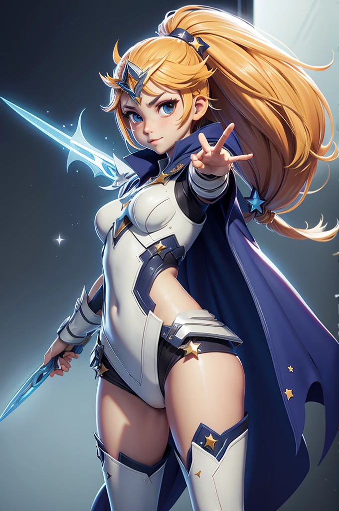 a bit, Warrior Girl, Black high leg swimsuit, sword,armor、Rosalina