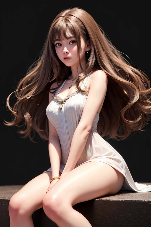 　(Upper Body Shot:1.1)　((highest quality)), ((masterpiece)), (Familiar), (Get used to it)　(Very long hair down to the ankles　highest quality　Highest detail　Reaches up to the knee、Very long hair that lasts forever:1.3　Flowing hair　私ncredibly straight hair　Very shiny and thick hair　Abnormally long hair that lasts forever　Flowing Hair on both ends　long hair up to the knees:1.2　long hair up to the knees:1.2　Thick and shiny hair　Very free hair　Abnormally long hair!!!!!　Beautiful silky hair　　Beautiful and shiny hair　Beautiful and shiny hair　Beautiful silky hair　Very long hair down to the ankles　Very very, Very long hair!!!!!　Very very, Very long hair!!!!!)　(Her hair is voluminous and permed!!!)　(highest quality　The best ultra-fine　Very long hair down to the ankles、Very long hair that lasts forever　Flowing hair　　Very shiny and thick hair　Abnormally long hair that lasts forever　Flowing Hair on both ends　Very long hair down to the ankles　Very long hair down to the ankles　Thick and shiny hair　Very free hair　Abnormally long hair!!!!!　Beautiful silky hair　Very long hair down to the ankles　Beautiful and shiny hair　Beautiful and shiny hair　Beautiful silky hair　Very long hair down to the ankles　Very veryVery long hair!!!!!　Very veryVery long hair!!!!!)　((Her bangs are parted in the center!!))　(She is the most beautiful 28-year-old hair model in Japan...)　(Her hair color is light brown!!!)　((Big Breasts:1.4))　Perfect Woman&#39;face　(She has a typical Japanese build and skin color..., Her skin is very high quality and ultra high definition.、very beautiful and glowing skin)　(Her face is long, Eyes and nose)（She achieved her sexy look with the help of a professional makeup artist.。...　Lipstick is red　The eyeliner is a beautiful black)　(Surreal photos by professional photographers :1.2)　(She has a typical Japanese build and skin color　Her skin is very delicate and sensitive..、and、Such beautiful and radiant skin)　(Her face is long, Small eyes and nose.、Narrow-mouthed　and the most beautiful)　((Rich 1.4))　(Extremely detailed 8K)　(Ultra-fine skin texture 1.4)　(Actual, Vibrant:1.4), 　Sharp focus:1.2、Beautiful woman:1.4　Dynamic Lighting　(Genuine RAW photos taken by professional photographers)　very beautiful and glowing skin)　(Her face is long, Eyes and nose)　(She is wearing a beautiful blue silk dress:1.5)　(She does random sexy poses in front of a white wall:1.5)　(She looks at the viewer with a shy expression and facial expression)