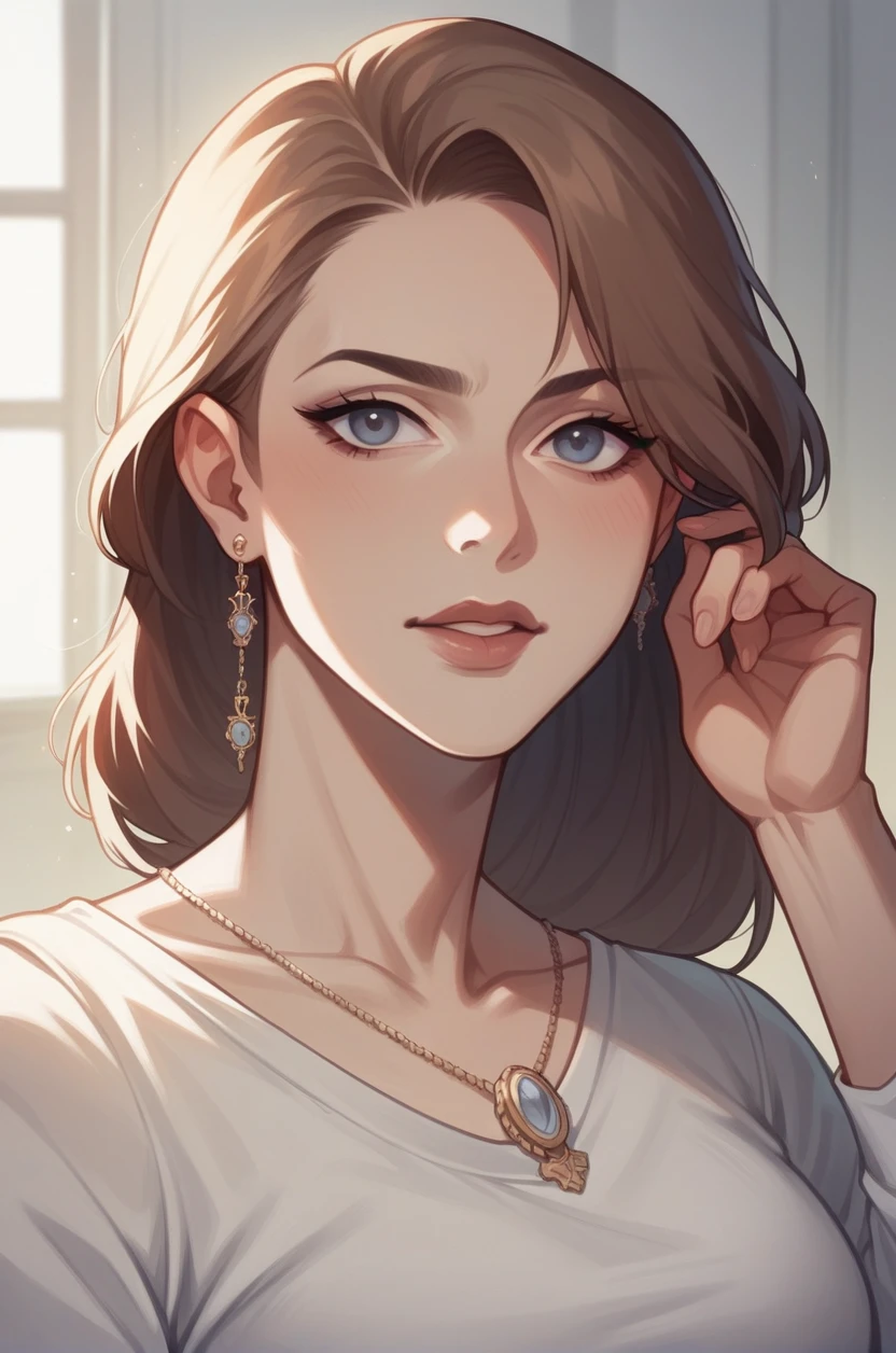 Realistic Brunette Woman