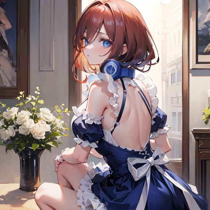 kallen stadtfeld, blue eyes, red hair, short hair, sexy_ballerina, cowboy shot, highly detailed, HD, 4K, Masterpiece, highres