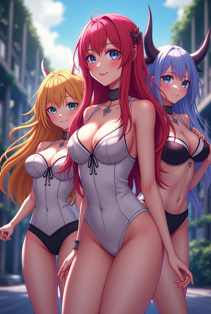 full nude, (embarrassed:1.4), BaelzBlackberry, ponytail, animal ears, red hair