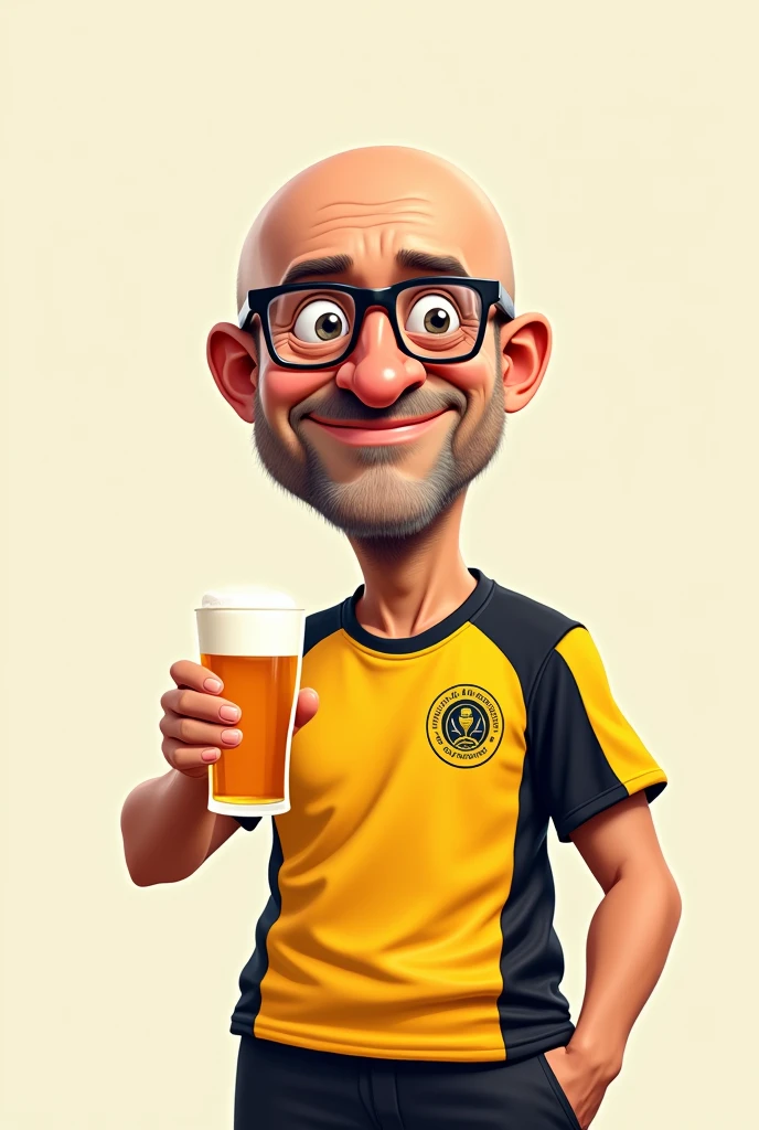 a close-up of a cartoon man holding a glass of beer, 3d character, 3d character, animation character, 3d character realistic, 3D animated, 3d animated, highly detailed character, Cheating, Cheating - homem, High detail iconic character, 3d characters, Senior 3D Rendering Artist, man drinking beer, 3d character art com um boné na cabeça