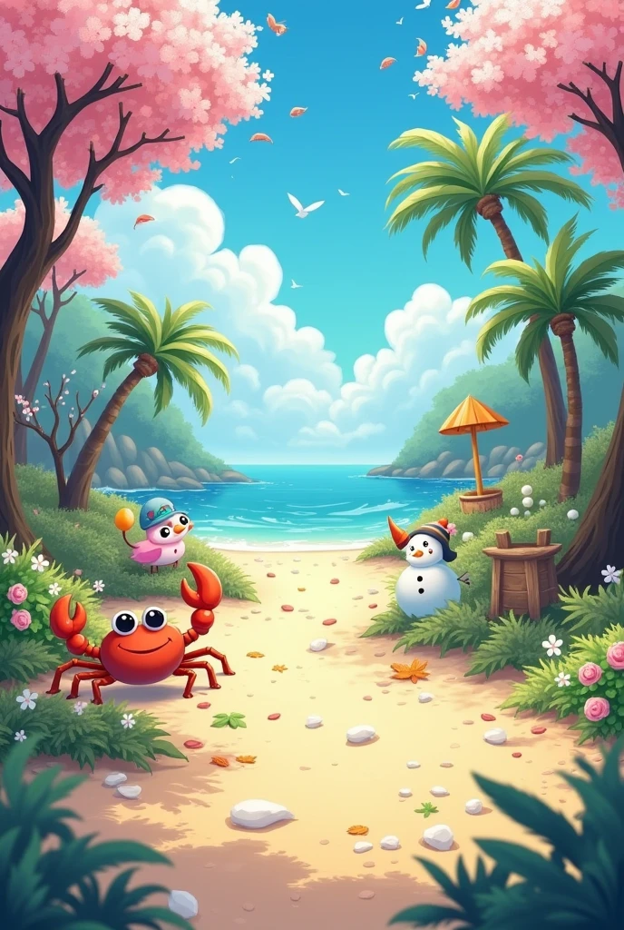 (masterpiece), ((best quality), ((high resolution)), (Extremely detailed CG unity 8k wallpaper), A crowd,five characters， Animal ears,open mouth,Rabbit ears,Smile,hairy,Brown eyes,Look at the camera，Smile，happy，Perfect hands，Perfect feet,Animal nose,Bunny Girl,Blue fur,,Blue Hair,Tail,Beach，seaside，stars and stripes bikini，Smile，Elated，Dance，coconut tree，Seagull，Smile，Elated，Dance，