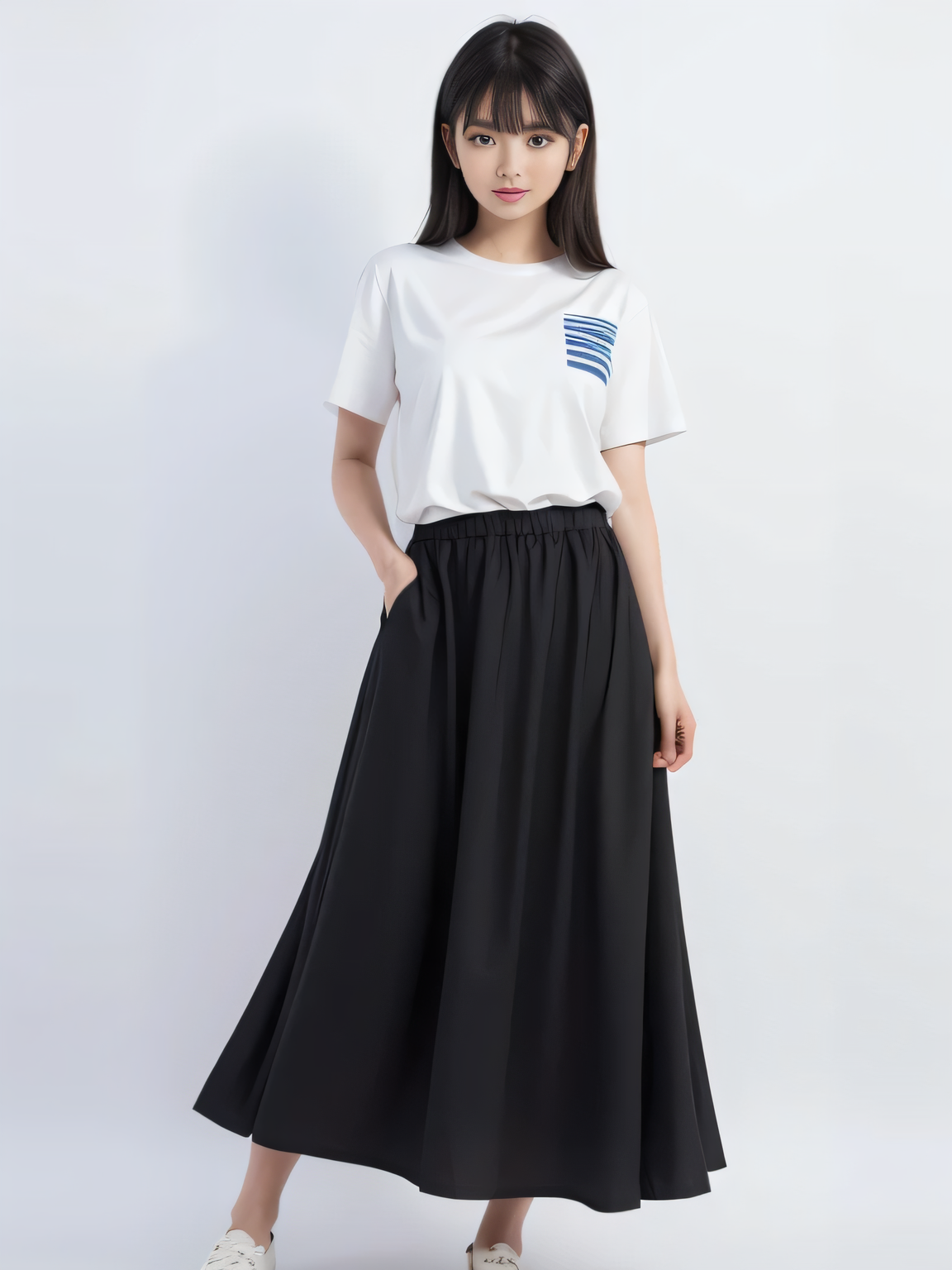 Plain Long Skirt 1