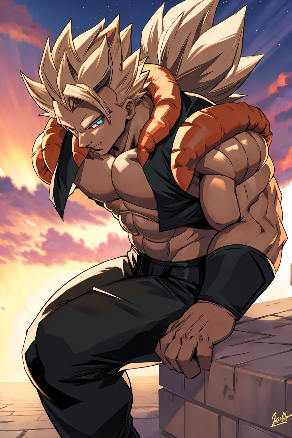 Barefoot hypnotised Leomon is lying on a bed with his arms and legs spread, wearing black pyjamas, handcuffed to the bed by his wrists and ankles, detailed nice big paws with bandages and claws and toe ring, in a trance, a look of weak resistance to hypnosis on his face, drooling, green glow in his eyes, visible soles.