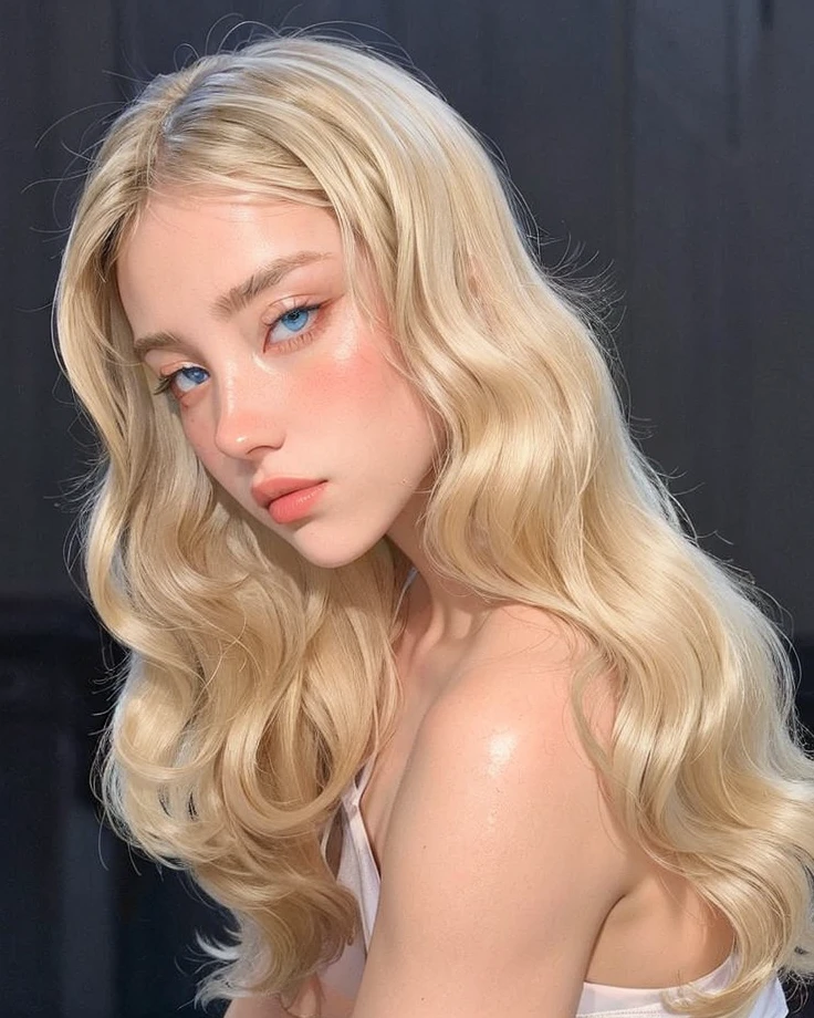 blond woman with long hair and a pink bra top posing for a picture, 18 years old, a gorgeous blonde, pale skin curly blond hair, a girl with blonde hair, ellie victoria gale, jaw dropping beauty, jaw-dropping beauty, curly blond, portrait sophie mudd, blonde, 21 years old, beautiful blonde girl, 1 6 years old, sydney sweeney