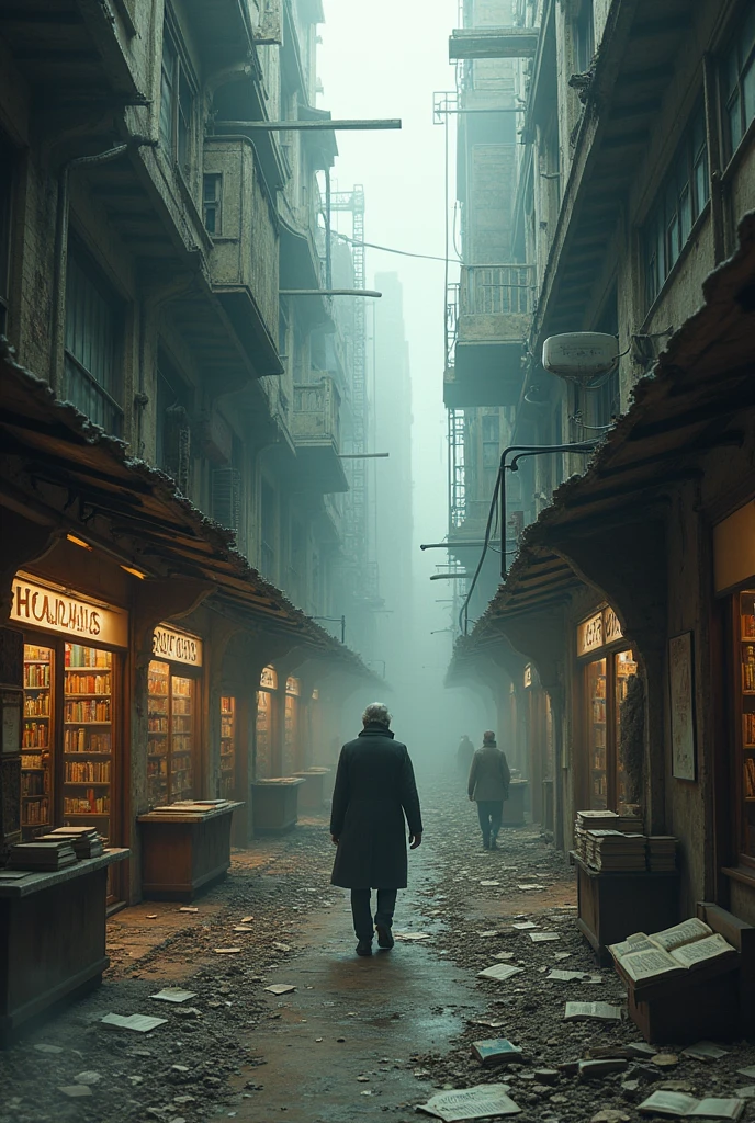 A landscape picture depicting the following:
4. Means of book promotion, distribution and retail destabilized.
5. Ink-on-paper manufacturing is an outmoded, toxic industry with steeply rising costs.
6. Core demographic for printed media is aging faster than the general population. Failure of
print and newspapers is disenfranchising young apprentice writers.