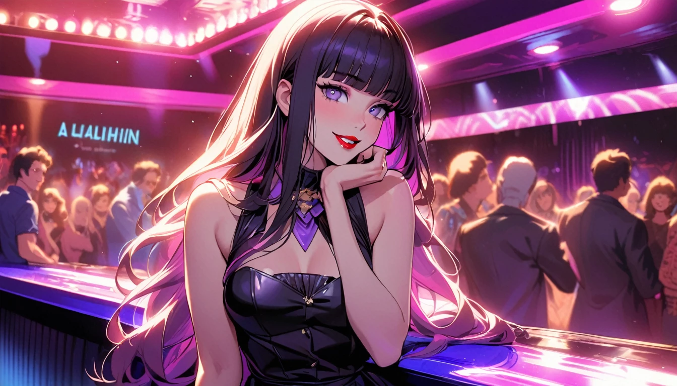 Animation - stylistic image of a woman in a nightclub wearing headphones, guweiz on pixiv artstation, Artstation Pixiv(Artstation Pixiv)of Goo Ways, Best anime 4K Konachan wallpaper, trending on artstation pixiv, Kawashi, artwork in the style of guweiz, ross tran 8 k, trending in CGSTATION, Digital cyberpunk anime art