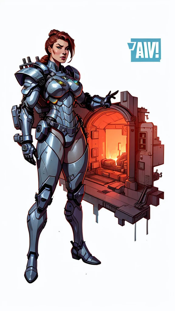 a villa,power armor,high resolution, 