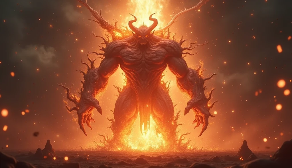 Masterpiece, Best Quality, <lora:BookSW2:1> Lava Golem, Flames,