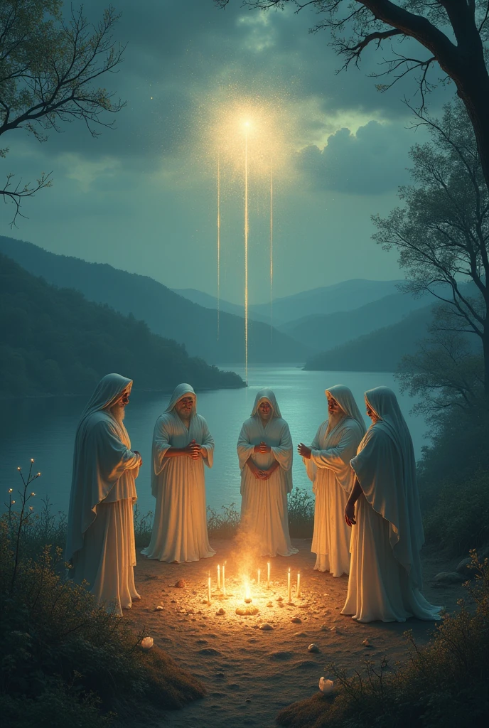 The Kingdom of Heaven is like the story of the ten virgins who took their oil lamps and went out to meet the bridegroom.