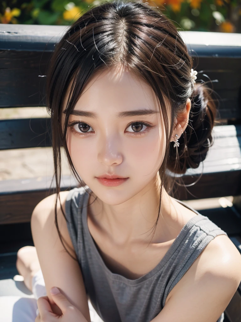 8yk、Raw photo、(masuter piece)、(beste-Qualit)、Hi-Res、(babes)、(realisitic、a photorealistic:1.2)Don't go、poneyTail、14years old、Eyes closed、Eyes close、Sorrow、Open your mouth wide to the maximum、screeming、a room、Background blur