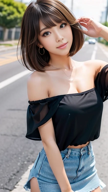1 girl, (Wearing a black blouse:1.2), Beautiful Japanese actresses, (ponytail:1.3),
(RAW Photos, highest quality), (Realistic, Photorealistic:1.4), masterpiece,
Very delicate and beautiful, Very detailed, 2k wallpaper, wonderful,
finely, Very detailed CG Unity 8K wallpaper, Very detailed, High resolution,
Soft Light, Beautiful detailed girl, Very detailed目と顔, Beautiful and detailed nose, Beautiful and detailed, Cinema Lighting,
BREAK
(Snowy night cityscape as background 1.3), City lights,
Perfect Anatomy, Slender body, smile, Face the front completely, Looking at the camera