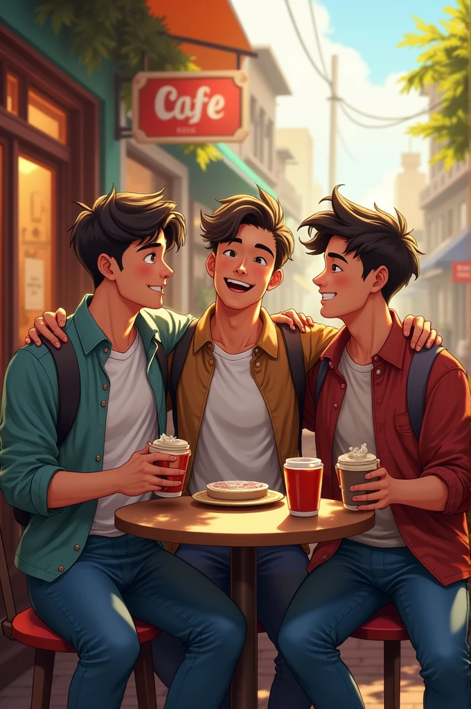 Has 3 best friends boys men