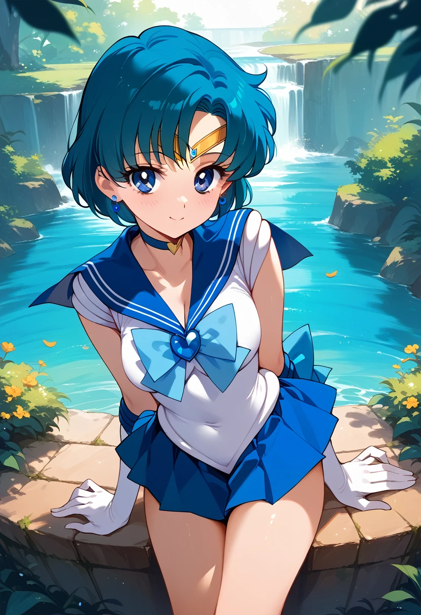 masterpiece,High resolution,Best Quality,8k,(Sailor Mercury,Mizuno Ami)