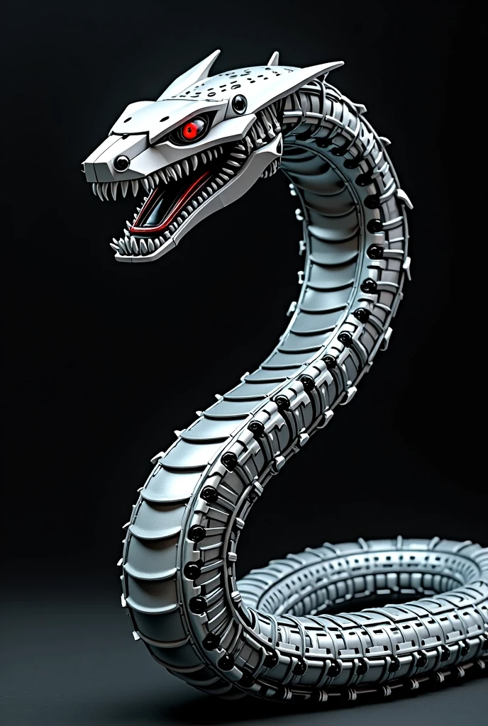 <lora:ral-polishedsteel:0.8> ral-polishedsteel kaiju snake attacking a city