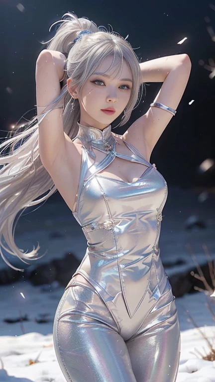 Silver hair, black dress, Brunette Girl, big Smile, Super beautiful sparkling eyes、Girl hanging from ceiling with arms tied with rough rope、Sweat、The rope bound her body、Wet body、Rough rope digging into crotch、A large amount of liquid flows out from the groin、One leg is suspended above by a rough rope、Tied up with rope、Tightly bound、My hands are tied、Feet dangling from shackles (8k, Live Shooting, Highest quality, masterpiece: 1.4), Ultra-fine mesh, (Realism, Photorealistic: 1.48), masterpiece、最high quality、Super detailed、8k、Detailed light、Detailed Shadows、Raw、(Detailed skin)、(Realism: 1.2)、18 years old、Long Hair、White lace underwear、In the torrential rain, masterpiece, 最high quality, Ultra-high resolution, (Realistic:1.4), Beautiful face in every detail, high qualityの衣類, Amazing European Women, Wearing a white tank top, very cute, Portraiture, 肌が柔らかくてPerfect Face、Perfect Face, Shoot your hair, 8K resolution,Super Realistic,Very detailed,high quality, (Small breasts:1.5), Broad perspective,
