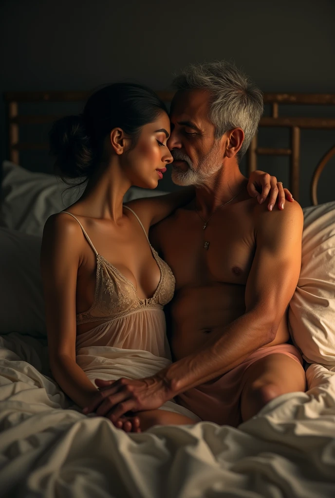 Cuckold watching his wife with another man