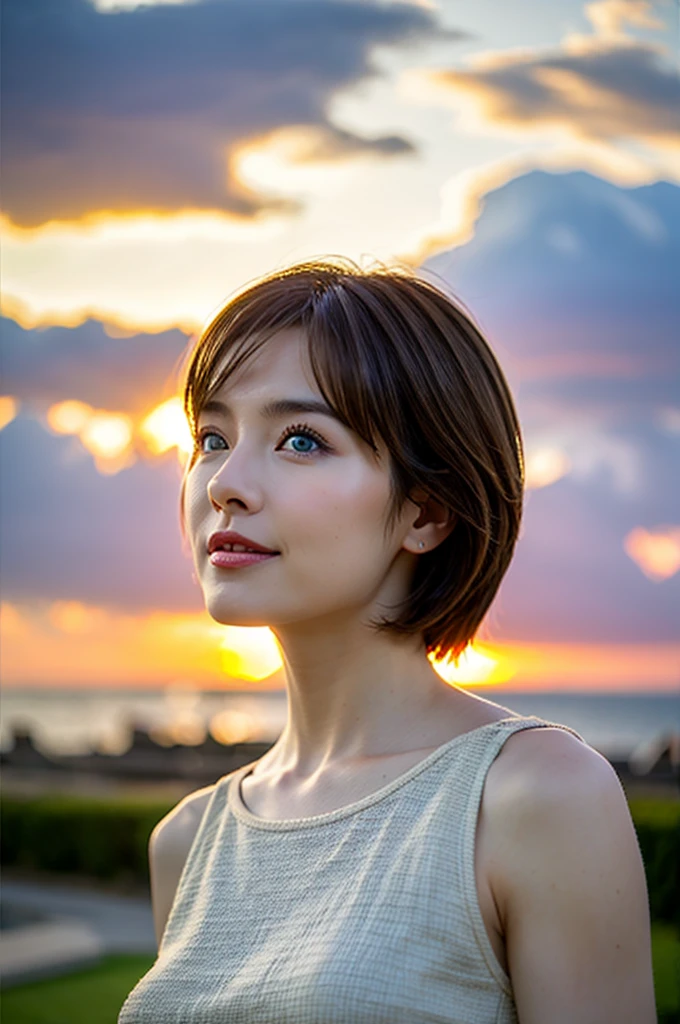 (Realistic, 超Realistic:1.4), 16K HDR, High resolution,((Whiskey Glass)),((Whiskey Bottle))Brown short hair,The best smile、Japanese Actress,so beautiful(It looks like the real thing),Evening Dresses,Cocktail Dresses、Whiskey Bottle、The Macallan、Johnnie Walker、、Old Parr、whiskey、Slim couple、Model Couple、(Realistic, Intricate details:1.2), Single Malt、scotch、Rocks glass、Shot Glasses、Whisky on the Rock、Scotland、Amazing view of the sunset sky and clouds、,Digital SLR camera, Soft lighting, Detailed Background, Volumetric lighting, Sharp focus, super Realistic 肌,so beautiful表現です,Cloud Effect:1.2、プロ品質のHigh resolution、Best Quality,Slim figure,Highly detailed face,Detailed eyes,Beautiful Lips,Excellent light particles,Cinema Lighting,blue eyes,