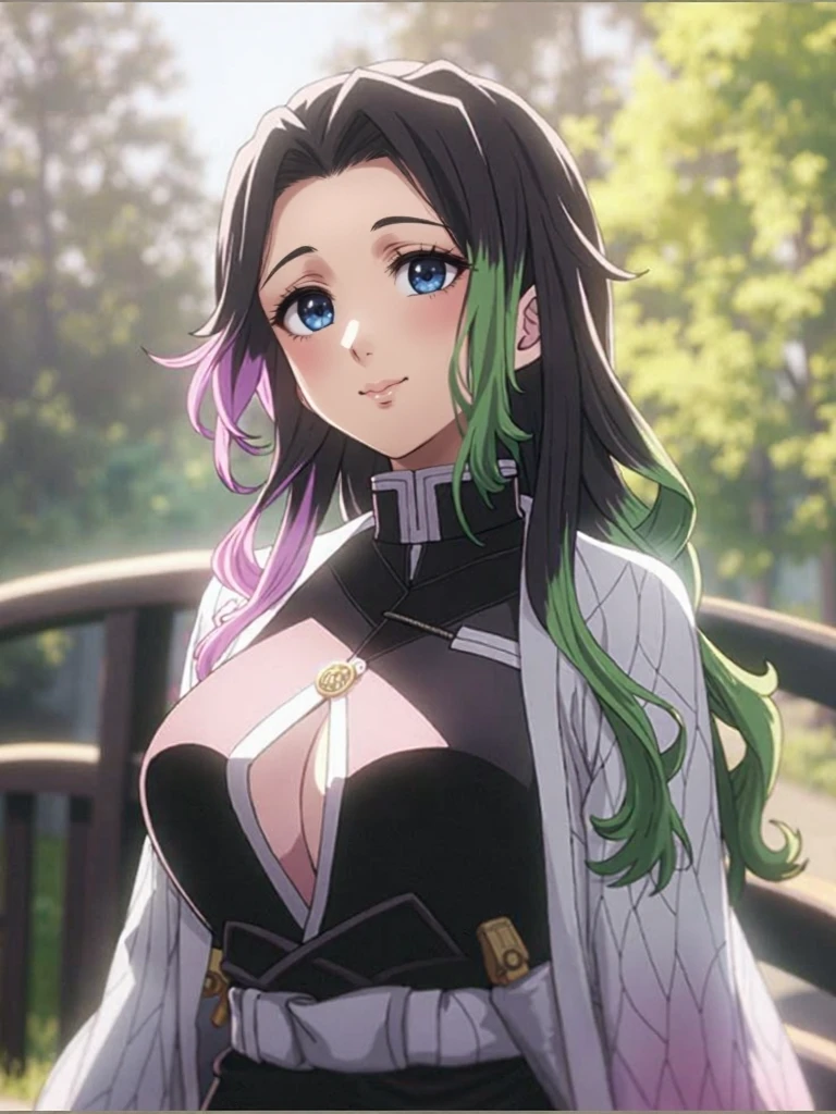 Italian Girl anime version (power to control the wind, purple eyes and medium light brown hair, Green and black sleeveless jacket and clothing in Italy)