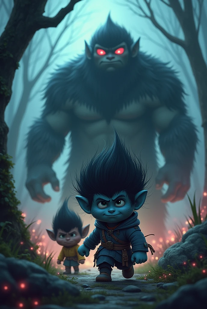 Troll,Chibichara,Anime Characters,In the dimly lit forest, It is a design of a troll, a type of fairy that appears in Norse lore.。「Prankster」and「A nuisance who does bad things」It has the meaning of。