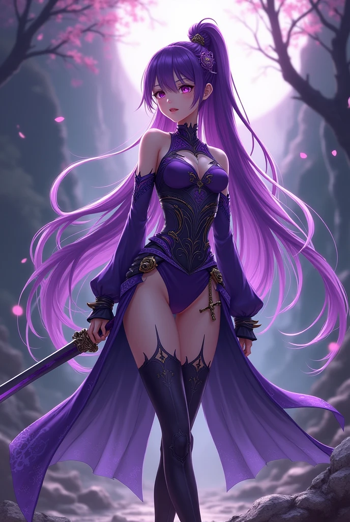 (((Highest quality)))(((Best Image)))(((anatomy)))外見は20代のwoman,Random hair color ,Random hairstyle,Wear a shrine maiden costume,Extreme costumes(((Appearance)))The shape is humanoid,Random Face(Beautiful Face),,Huge breasts,Tight waist,Wearing randomly colored armor(((Features)))Eye color is random,Personality is random,Attractive figure(((arms)))He is carrying a weapon that resembles a purple glowing object..Possess modern weapons.(((woman)))The skeleton is human-like,Huge breasts,Tight waist,fogのようなガス状のもので纏っている(((background)))Barren Land,dead tree,fog,Chaotic world(((Standing posture)))ランダムなStanding postureをしている,mysterious,lovely,Highest quality((Full Body Shot))