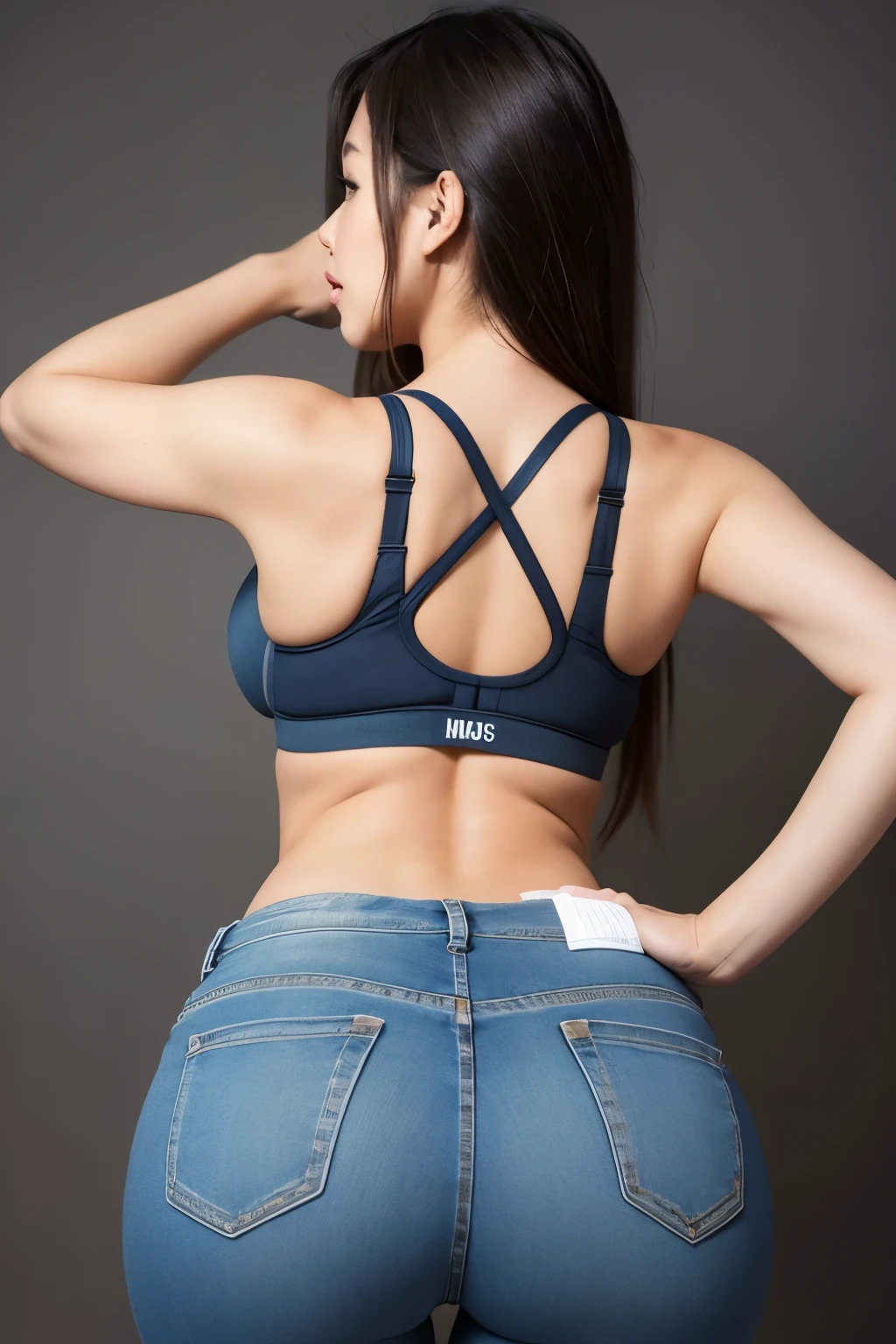 ((masterpiece, best quality)), ((39 year old)), (((Curvy))), ((Unohana from Bleach)), ((Japanese woman with long black braided hair)), ((white cotton panties)),white bra, smiling, Blue eyes, (((photo realistic)))
