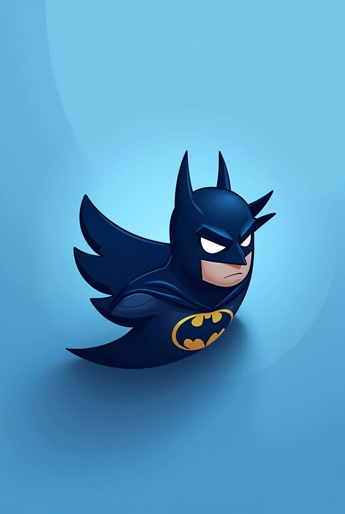 Twitter logo except the bird is Batman