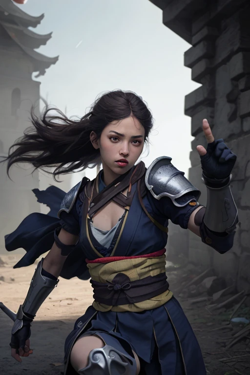 Zhang bow and arrow，One leg forward
