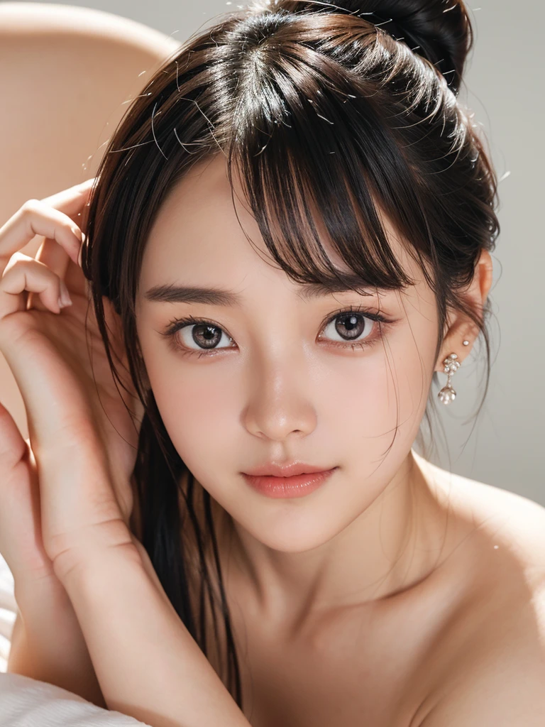 (8K, RAW Photos, Highest quality, masterpiece, Realistic, Realistic), (1 female), (Ultimate beauty), Mature Woman,Highly detailed face, Uniform detail, eyelash,、Obscene face、 Lip details, Big Breasts, nakedの彼女,classroom,naked、Buttを突き出して、Butt、On all fours、Wet Uniform、Saggy breasts、Detailed hands、Detailed fingers、look back、The open mouth does not block