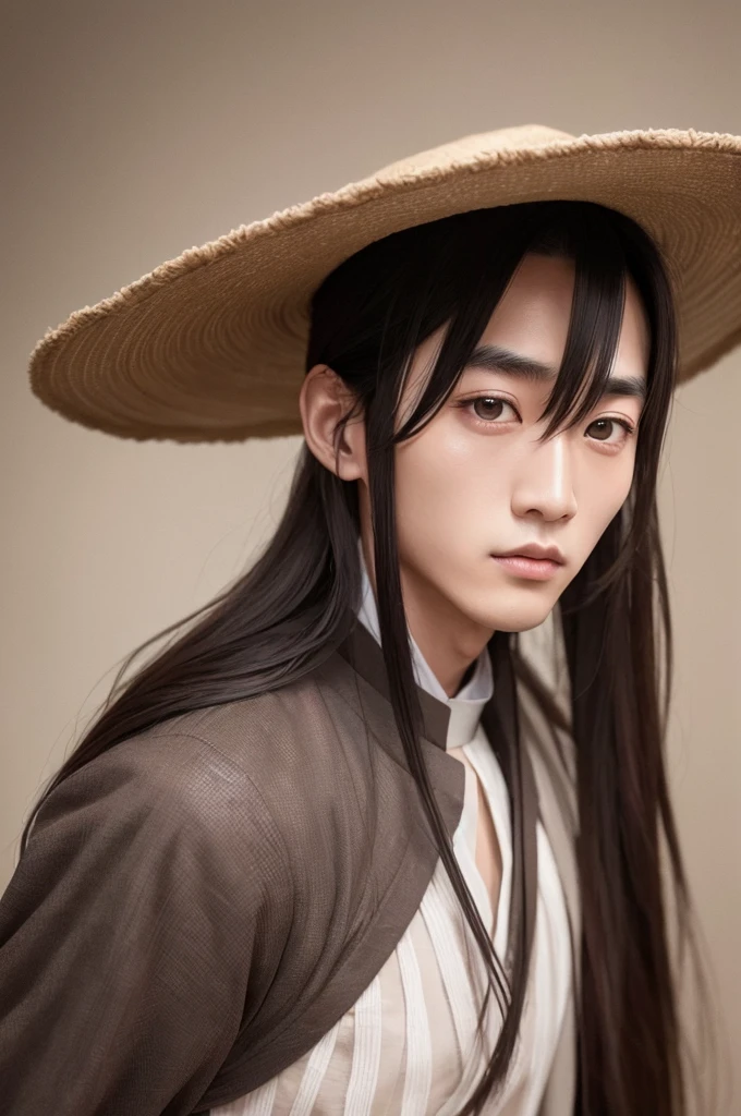 Xiao Zhan,Close-up of a man with long hair and wearing old-fashioned clothing., Xiao Zhan,Big handsome guy,The handsome guy is big and invincible.,Unparalleled beauty,Beautiful and pure eyes,It&#39;s like a god descending from a human being.