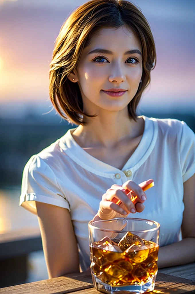 (masterpiece:1.4), (best quality:1.4) ,8K,cinematic lighting,((best quality)), (masterpiece) , (realistic shadow) , (depth of field),(intricate details:1.4), (Solo Beauty Idol Girl,),(brown short side ponytail with asymmetrical bangs:1.3),Happy smiling face、Girl enjoying barbecue on beautiful riverbed, (girls are having fun around one big campfire with a drink in one hand:1.3), (wearing tiny tanktop, hot pants:1.3),Necklace,Piercing,Beautiful hands,Beautiful fingers,⠀
(Looking at Viewer),(midNight),(Full body shot,),no bra,nipples, (shirtlift),braless, starry sky, (midnight:1.3), detailed night sky, background is (darkness), diffuse reflection, (far away light:0.2), (Milky Way:0.7),moonlight,fullmoon,