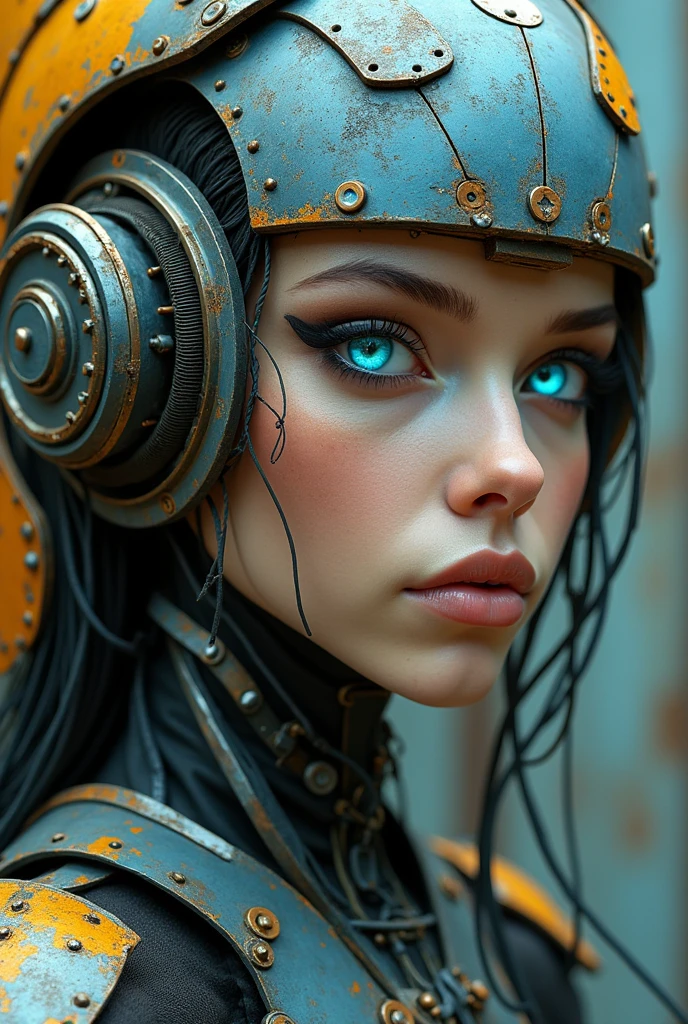 ​masterpiece, 1 beautiful girl, Detailed eye, Swollen eyes, top-quality, 超A high resolution, (reality: 1.4), 电影灯光, very extremely beautiful, Beautiful skins, A slender, Forward-facing body, (A hyper-realistic), (hight resolution), (8K), (ighly detailed), ( Best Illustration), (beautifully detailed eyes), (ultra-detailliert), 详细的脸, Bright lighting, Professional Lighting、the most beautiful and sexy steampunk girl, black hair, purple eyes, wearing incredibly detailed post apocalyptic steampunk tactical gear and goggles, huge enormously gigantic tits, cleavage showing, tons of tattoos and piercings, in post apocalyptic wasteland, incredibly detailed background, metal fragments blowing in the wind, incredibly cinematic, incredibly perfect masterpiece, high quality, high resolution