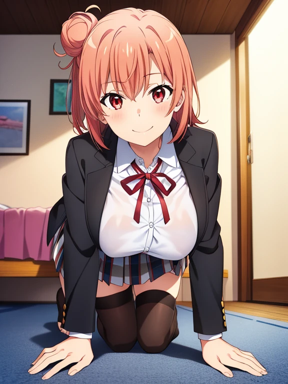 {{{masterpiece}}}, {{{best quality}}}, {{ultra-detailed}}, {illustration}, {{an extremely delicate and beautiful}}, 8k, nsfw, Yuigahama Yui (Oregairu), pleated skirt, short hair, red ribbon, white shirt, black jacket,, BREAK, NSFW, Cute girl having orgy with lots of guys, sex with multiple men,1 woman, 3 men,{{multiple boys}}, {{{sex, , group sex}}},{{gangbang}}, rape, orgy, gangbang, sex with men, {{straddling on the man, woman on top, cowgirl position, sex from behind, full nelson, vaginal penis}}, vaginal penis, sit astride, folded, open vagina, spread pussy, pussy, clitoris, urethra, uterus, smooth pussy, taking off clothes, open clothes, Open shirt, open jacket, breasts, nipples, lift up skirt, blush, sitting on lap, on the bed,{{fellatio}}, swallow, open mouth, on bed, M-shaped spread legs, open the thighs, uncensored, peer in from below, hetero, Handsome young man, muscular man,{multiple boys}, big penis,{{{double penetration}}}, testicles, multiple penises, double penetration, spitroast, male body, man's lower body
