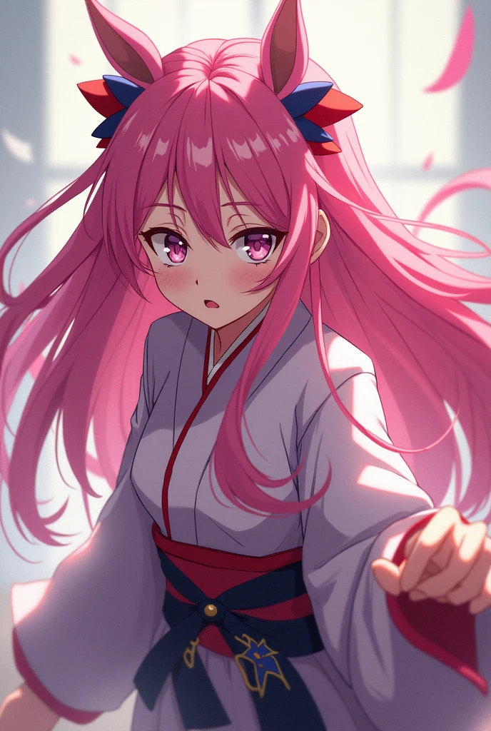 Ai speedpaint video of a drawing of mitsuri from kny, but mitsuri is drawn in the ufotable style not realistically