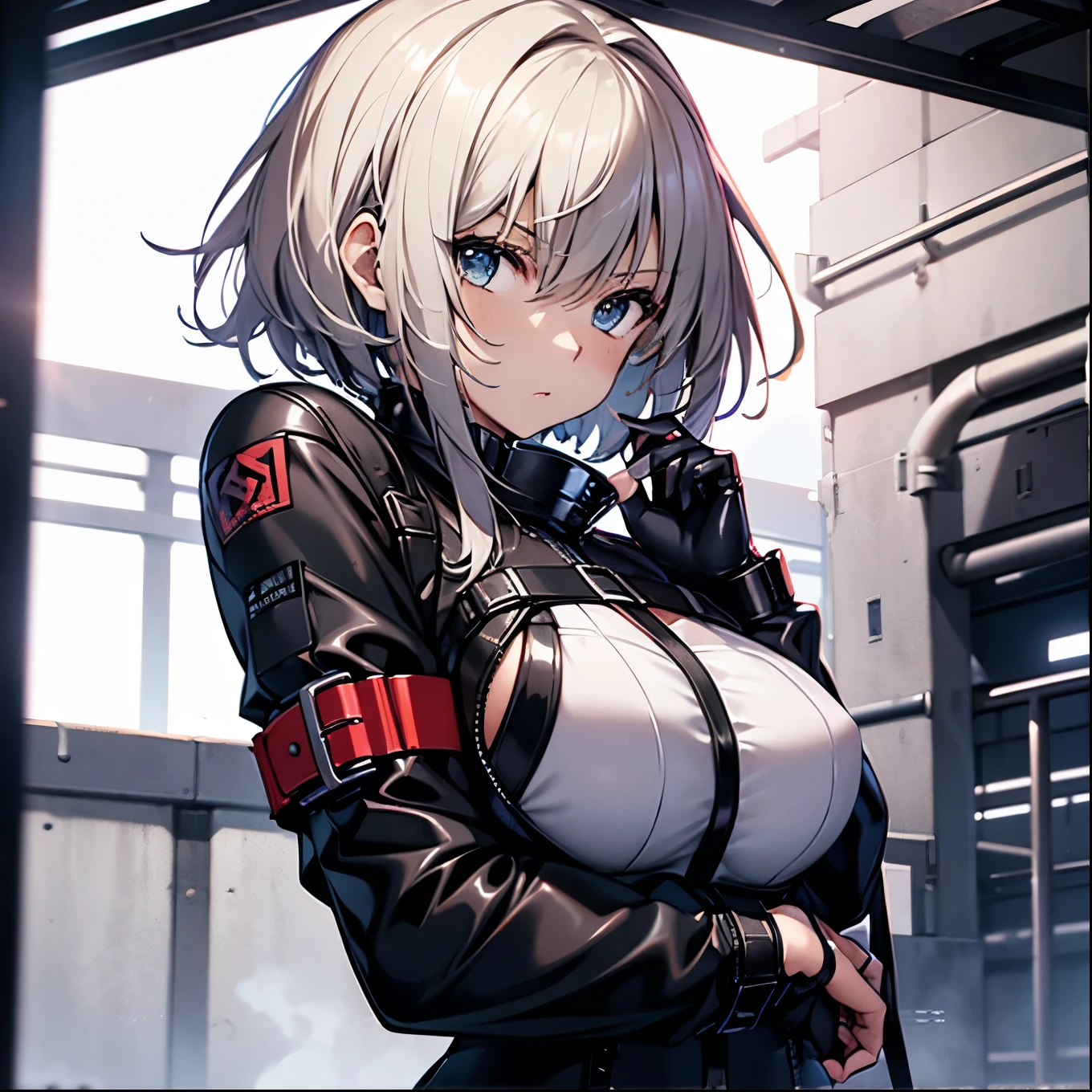 prison、High school girl、White Short Hair、High-tech straight jacket（Bodysuits、Latex underwear、straightjacket、Constraints具）、Constraintsベルト、Constraints、